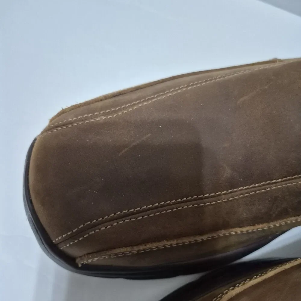 Skechers Relaxed Fit Glides Docklands 64503 Men’s Size 12 Brown Leather Loafers